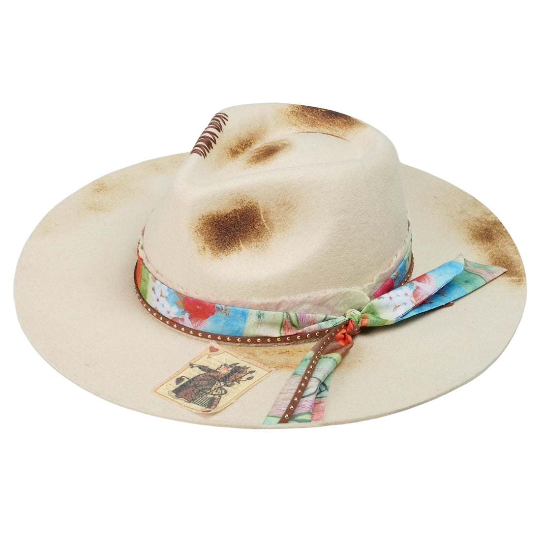 Edgy Felt Hat – Custom Band, Contrast Appliqué