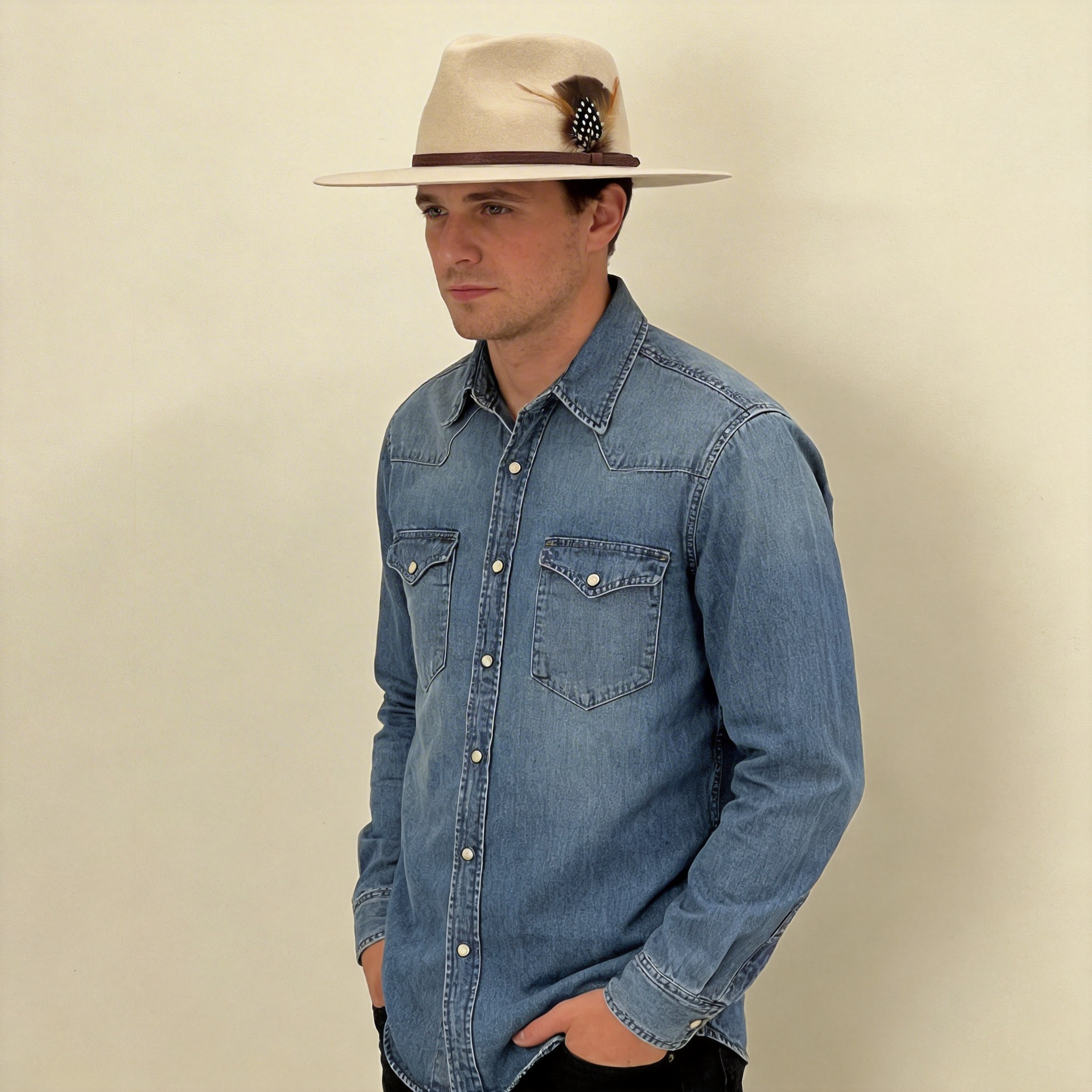 Contemporary Beige Hat