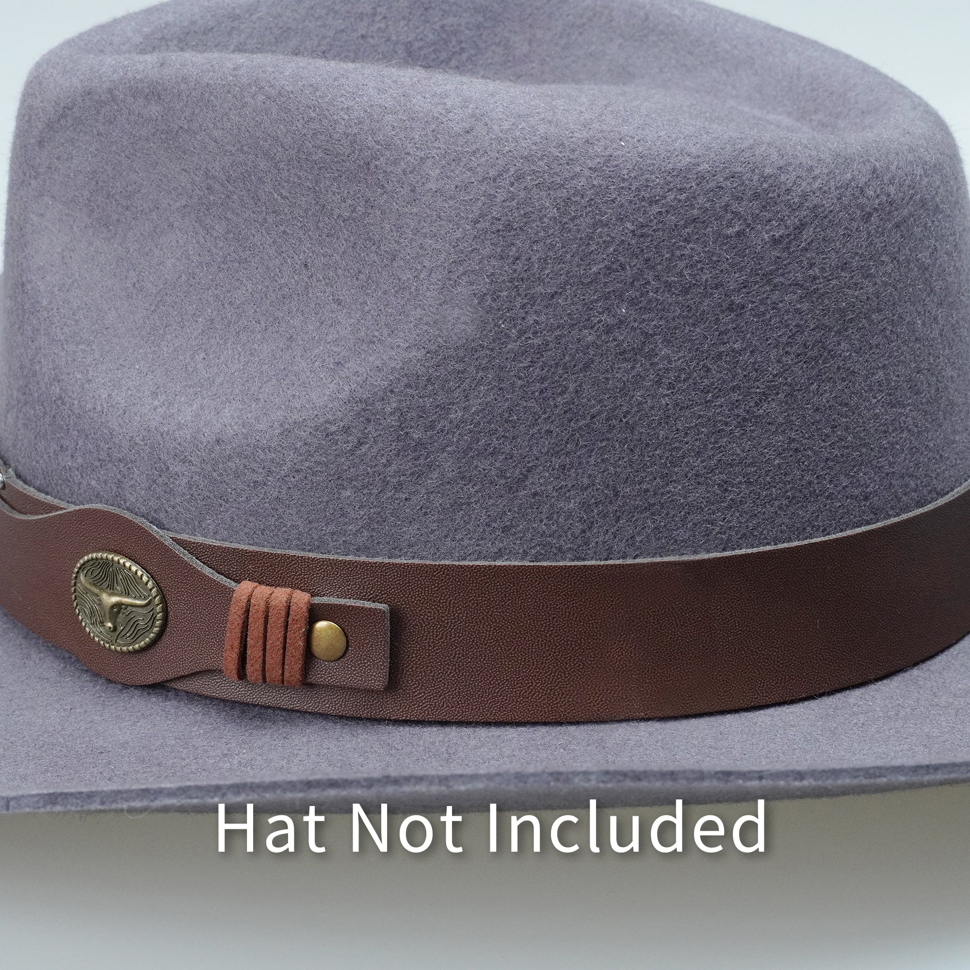 SILVER BULL LEATHER HAT BAND