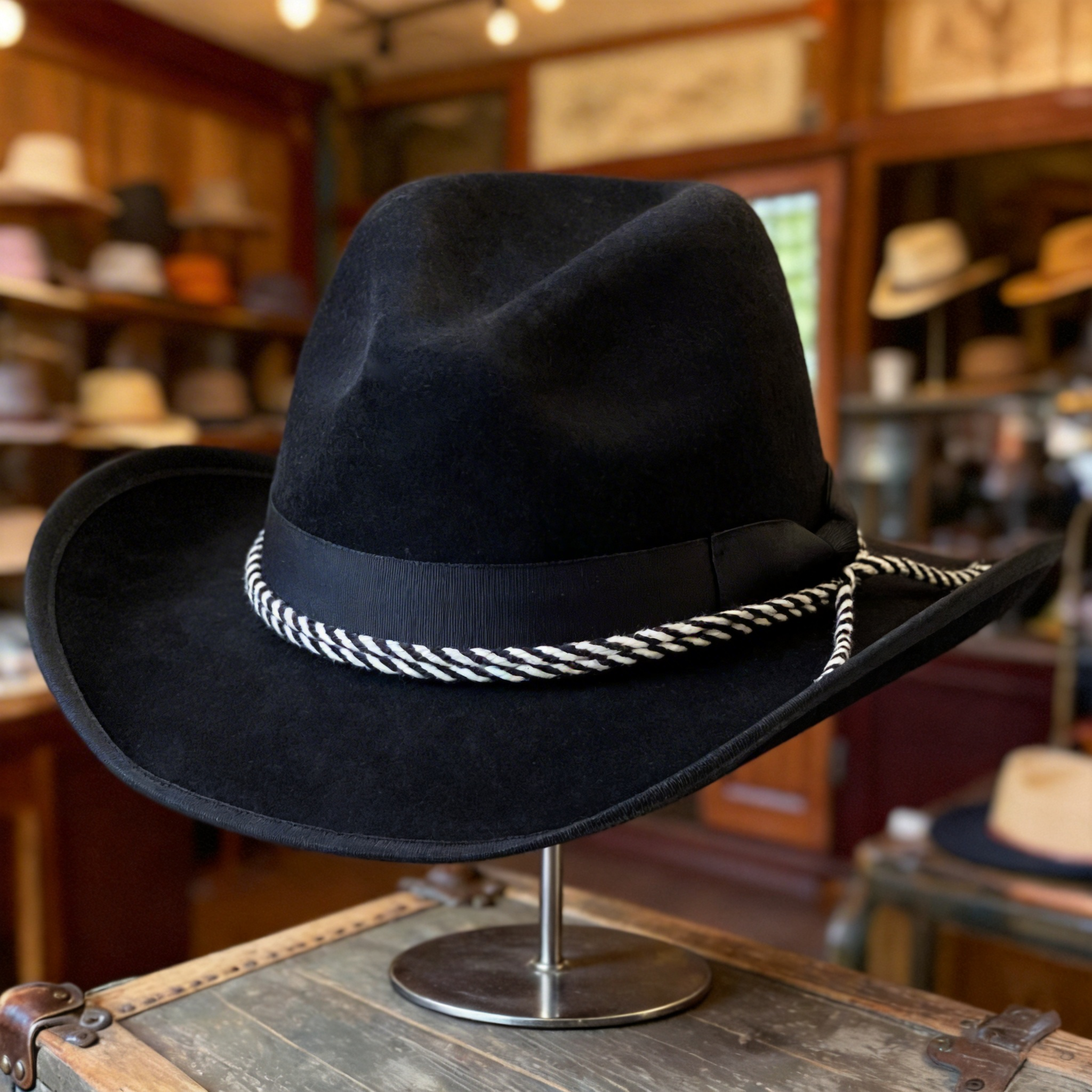 Black Cowboy Hat – Custom Knot