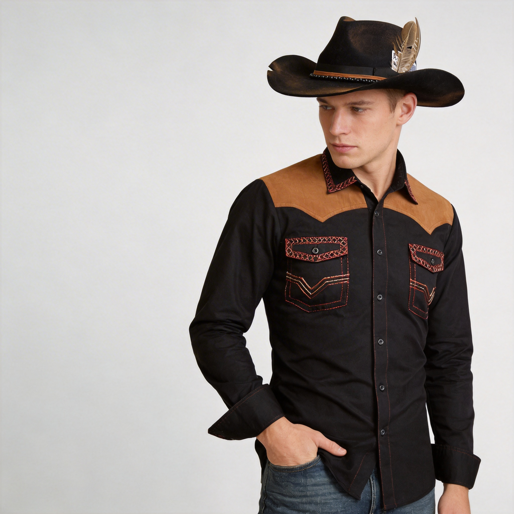 Hand-Burned Western Hat