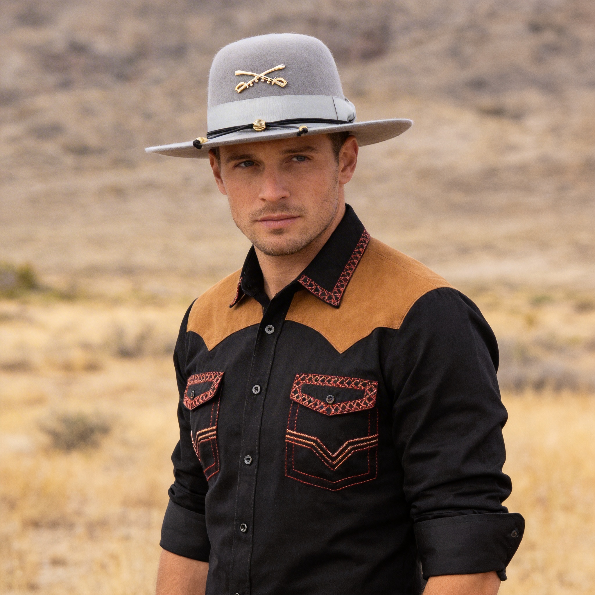 Modern Gray Hat – Minimalist Metal Trim