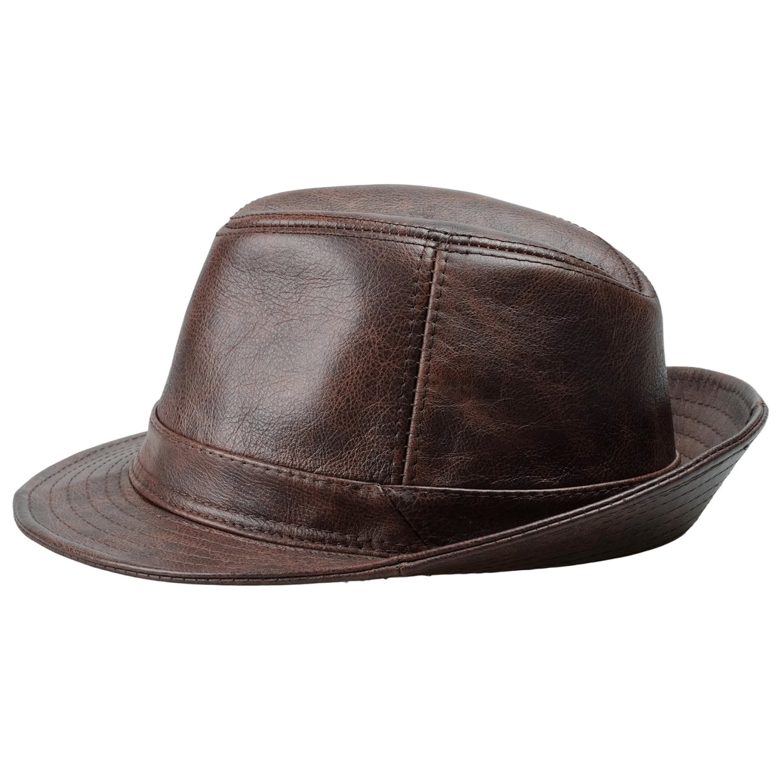 Premium Brown Leather Hat