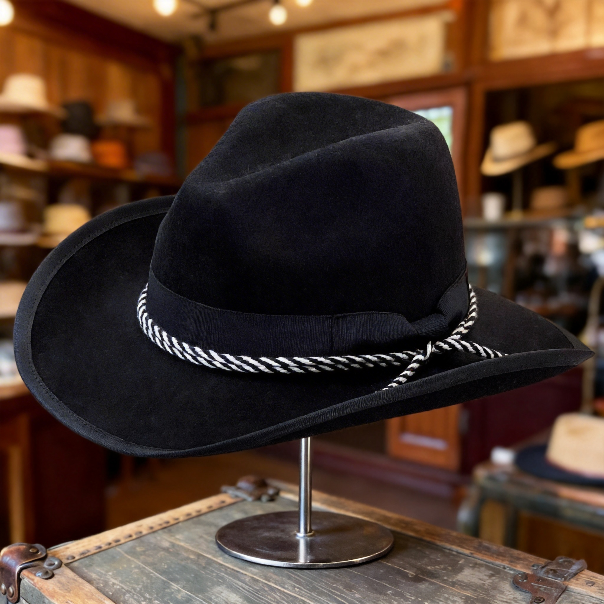 Black Cowboy Hat – Custom Knot