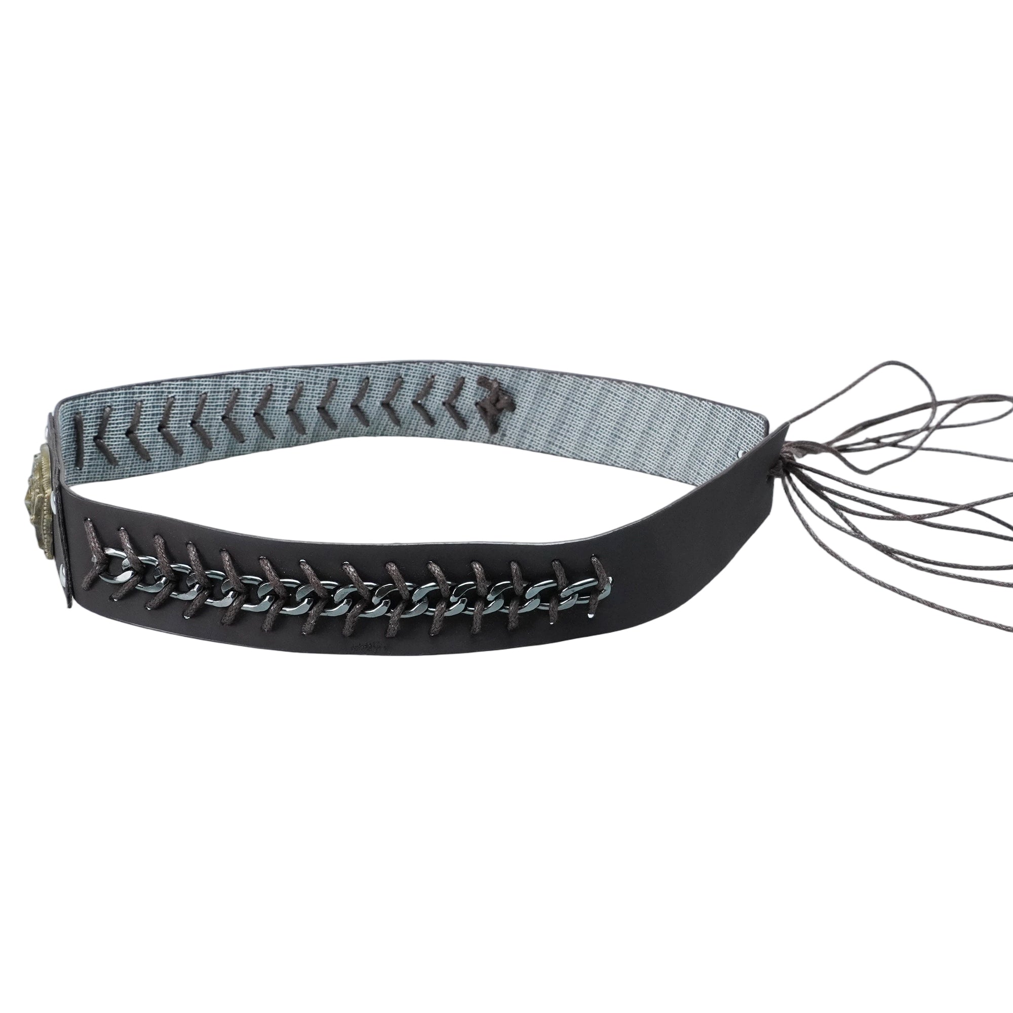 STAR METAL BRAIDED LEATHER HAT BAND
