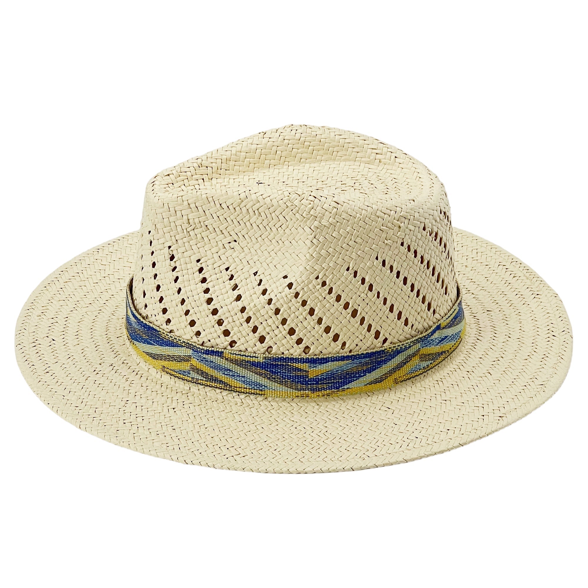 Chic Straw Hat – Woven Trim