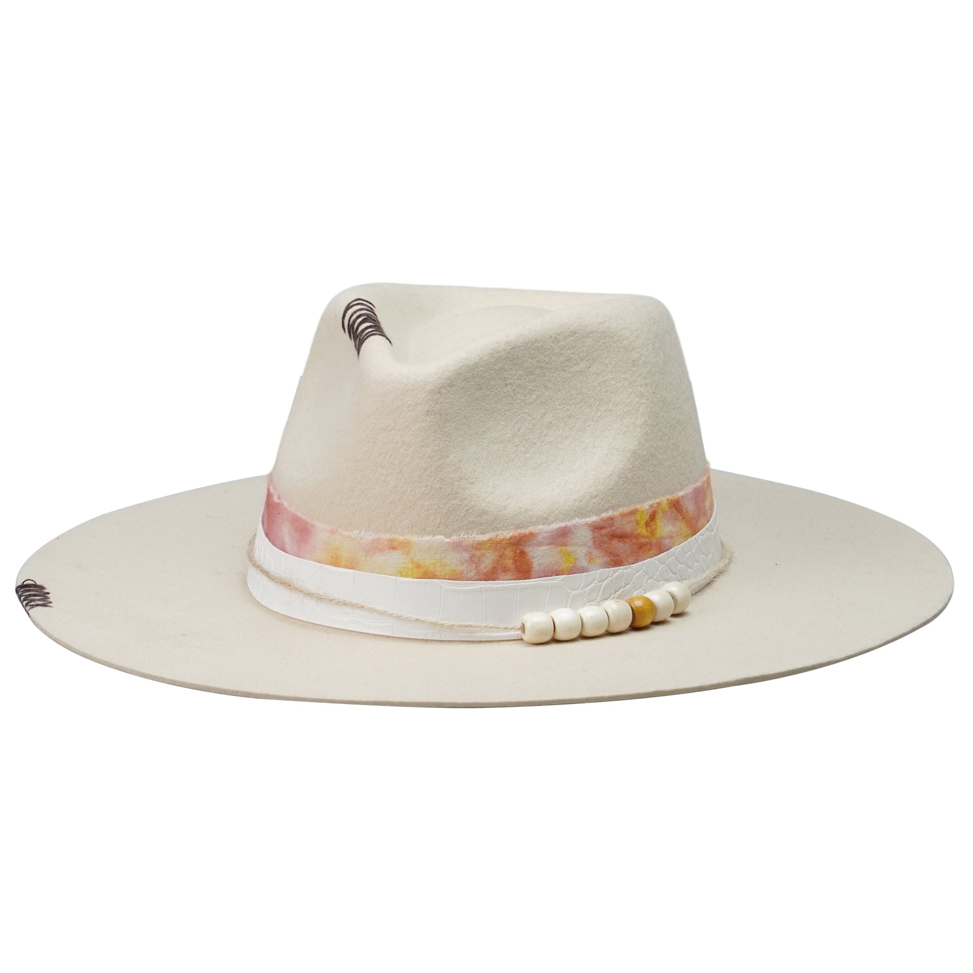 Refined Felt Hat – Minimalist Silhouette, Bold Textured and Dyed Hatband