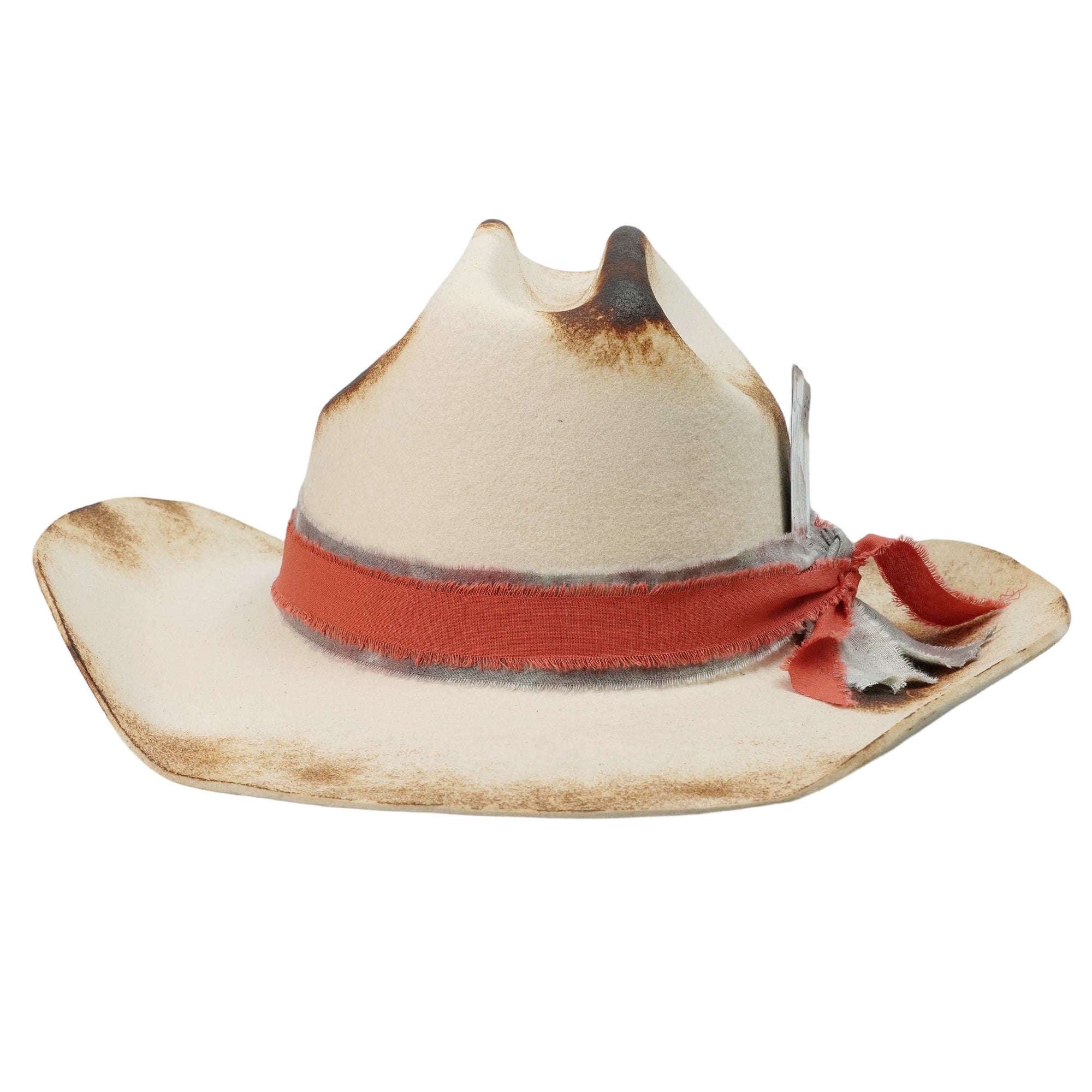 Western-Inspired Felt Hat – Rolled Brim, Artisan Touch