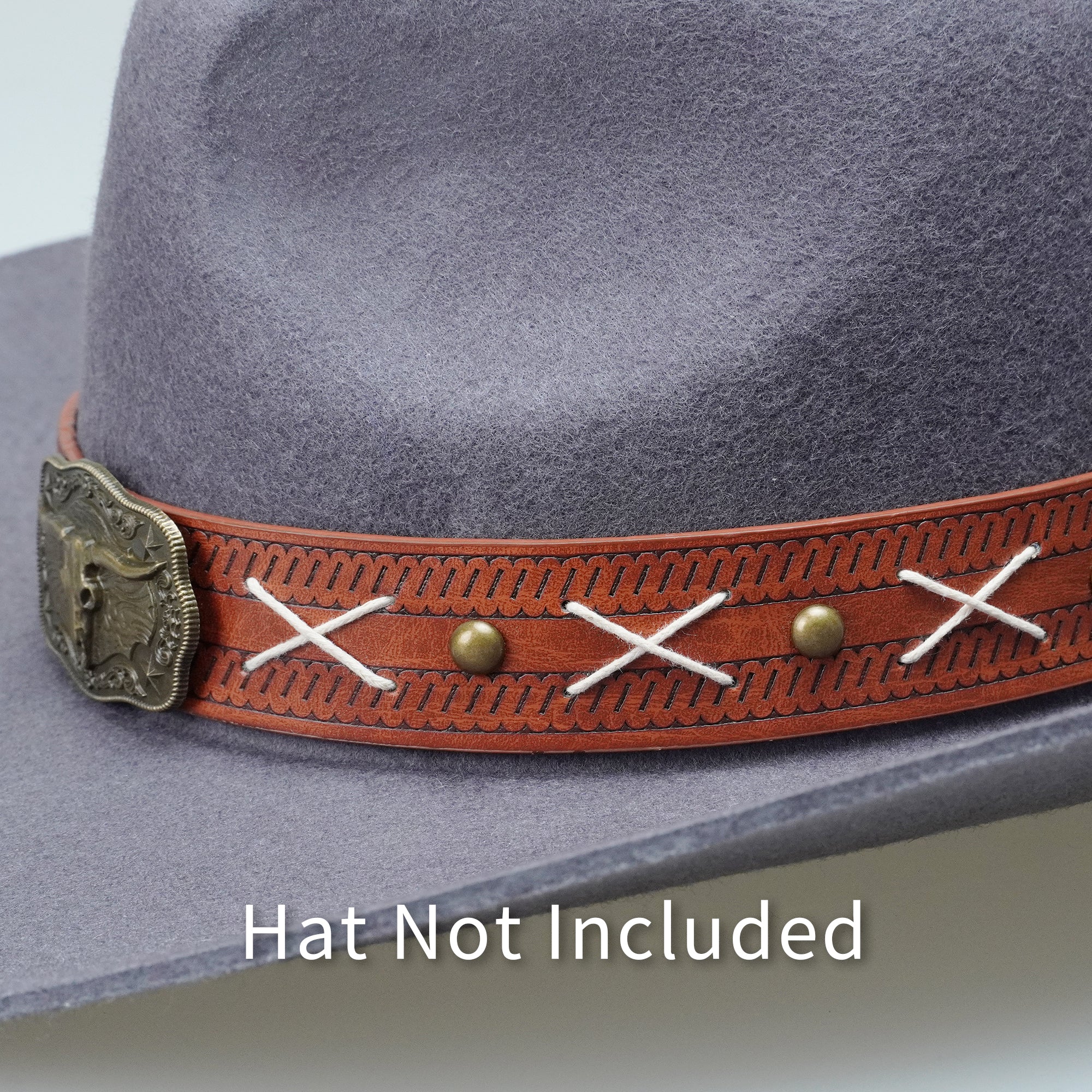 VINTAGE GOAT METAL LEATHER HAT BAND