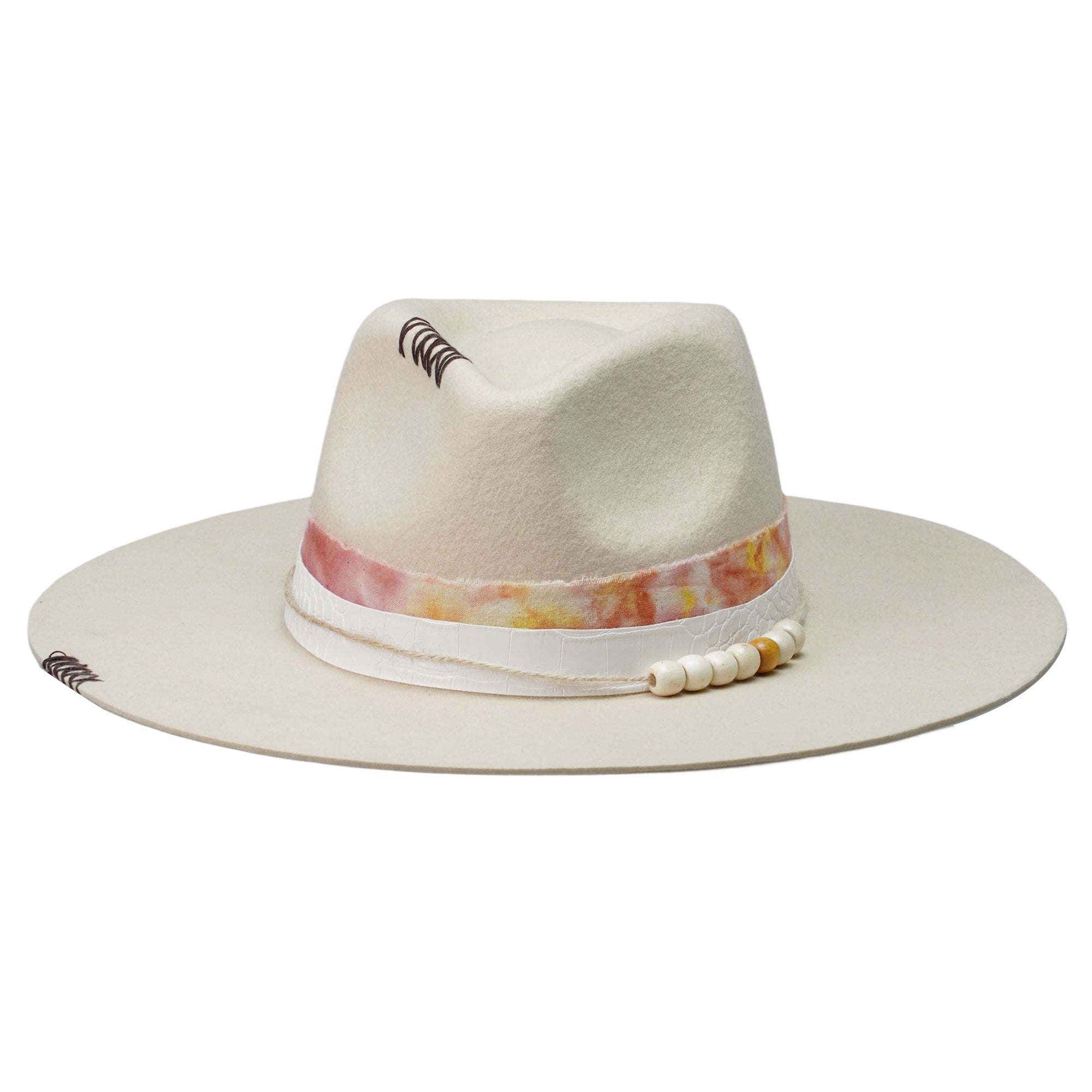 Refined Felt Hat – Minimalist Silhouette, Bold Textured and Dyed Hatband
