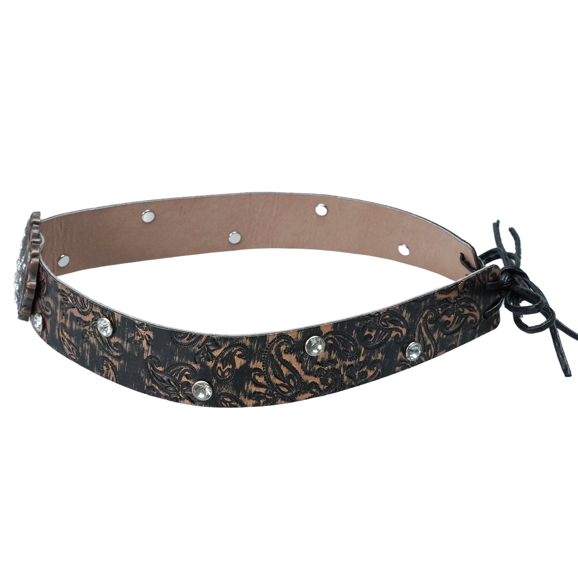 HEART METAL LEATHER HAT BAND