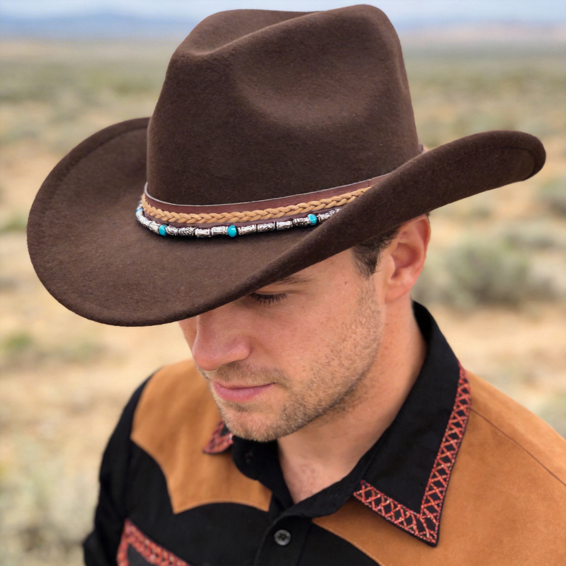 Brown Bead – Woven Band