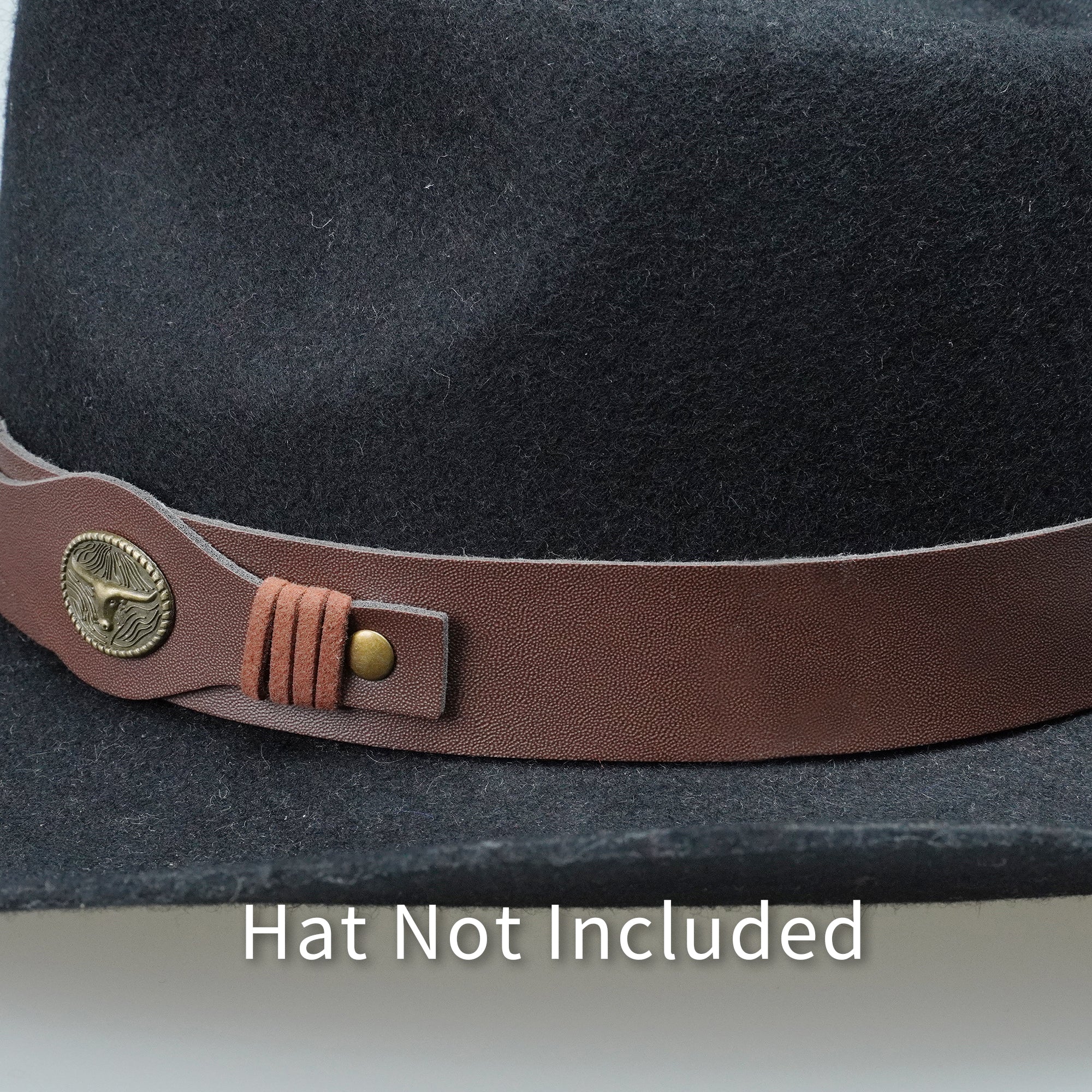 SILVER BULL LEATHER HAT BAND