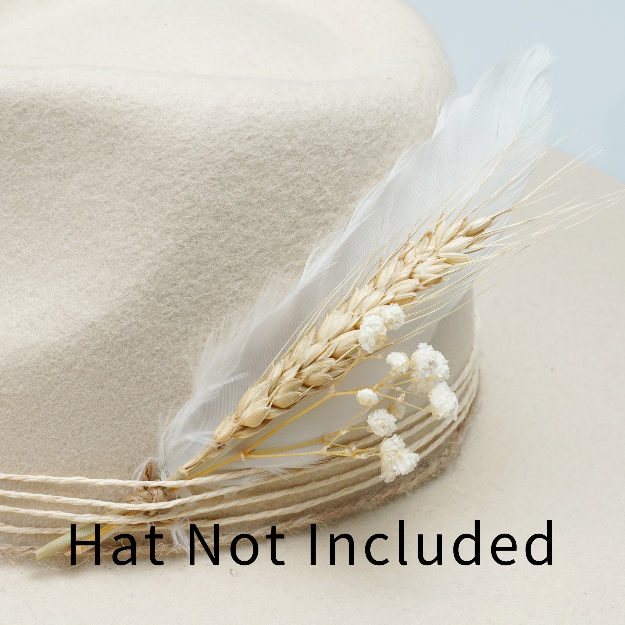 Rowan | Wheat & Feather Hat Band