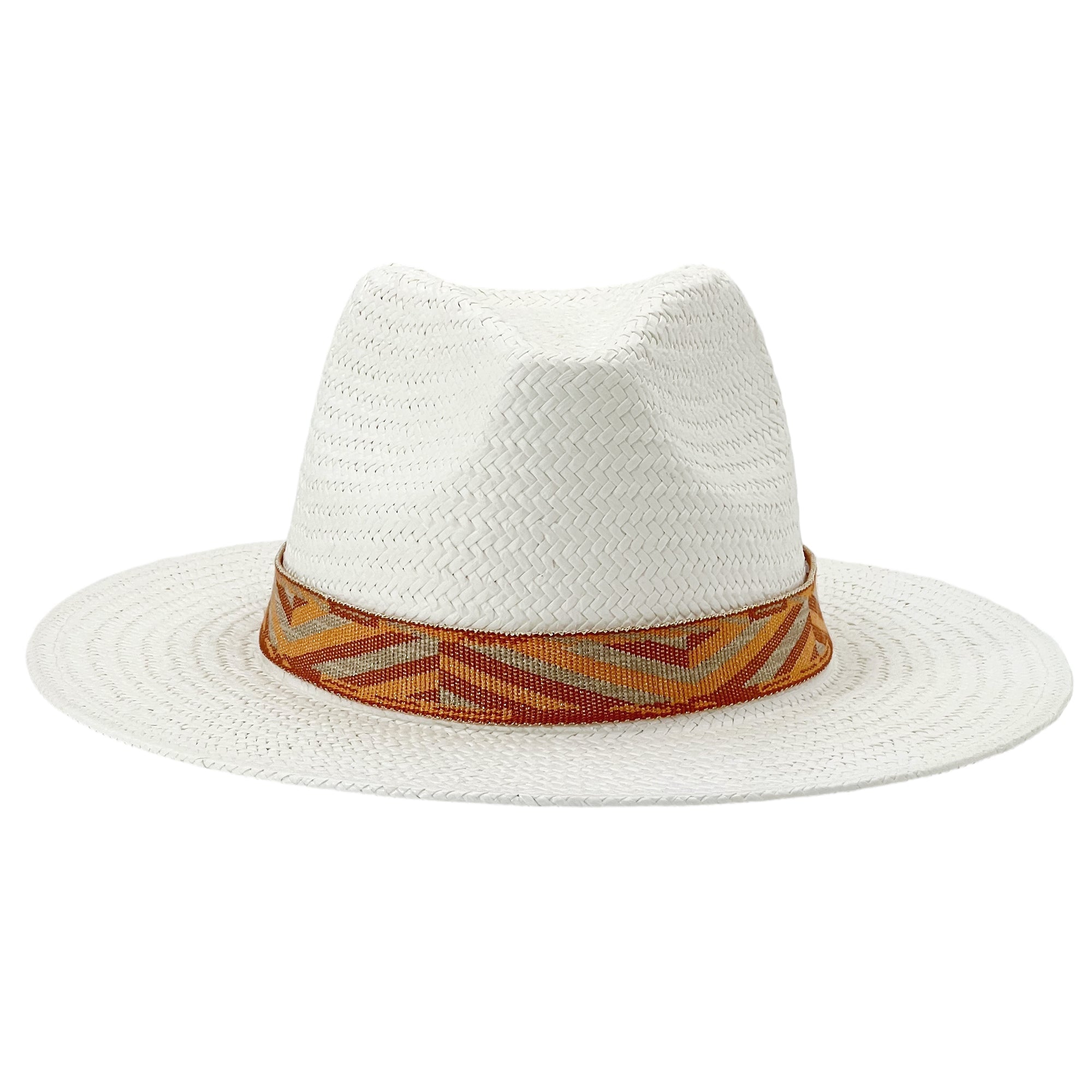 Elegant Straw Hat – Custom Fabric Detailing