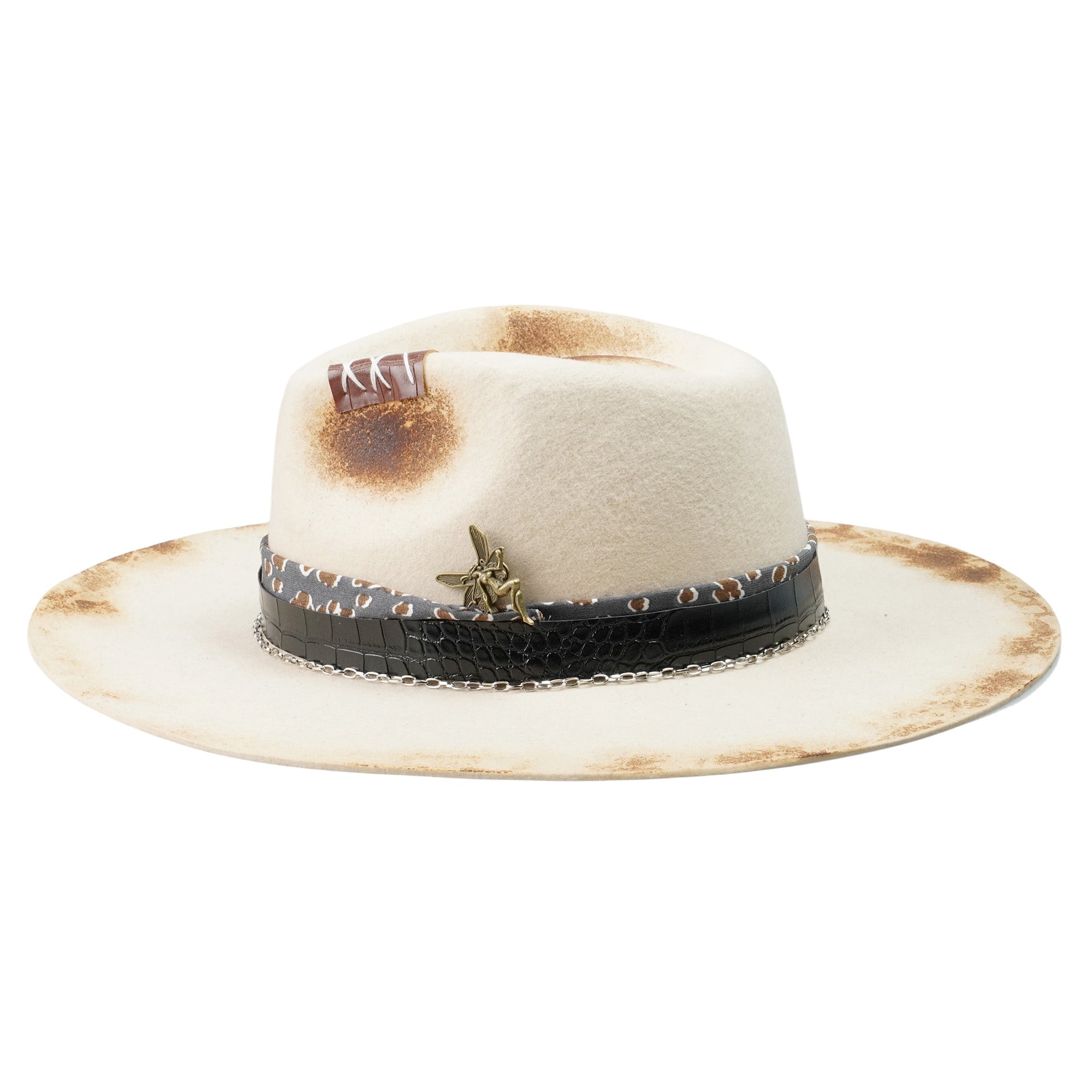 Artistic Felt Hat – Light Tone, Rebellious Hardware