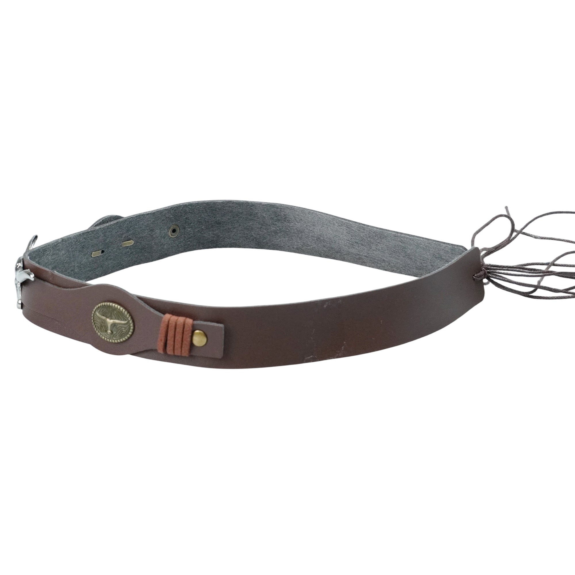 SILVER BULL LEATHER HAT BAND