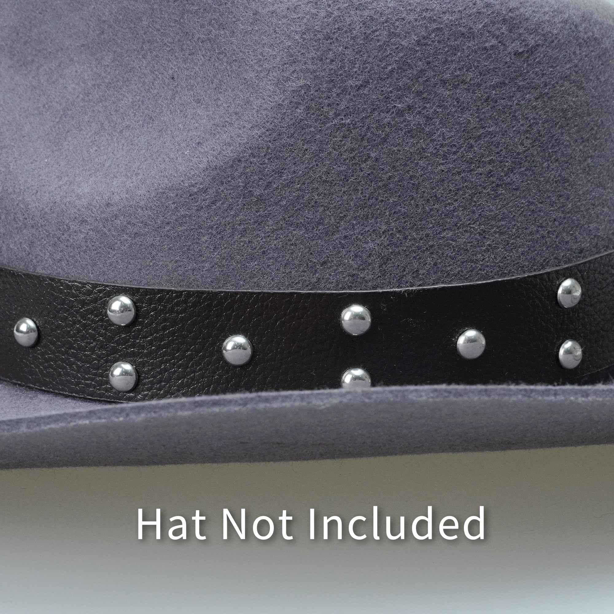 SILVER SKULL LEATHER HAT BAND