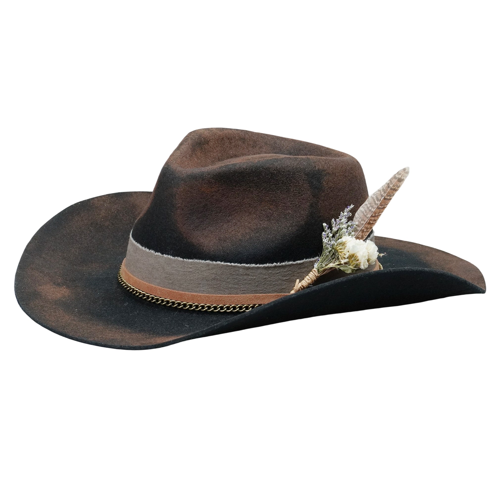 Classic Teardrop Crown - Black with Rustic Design
