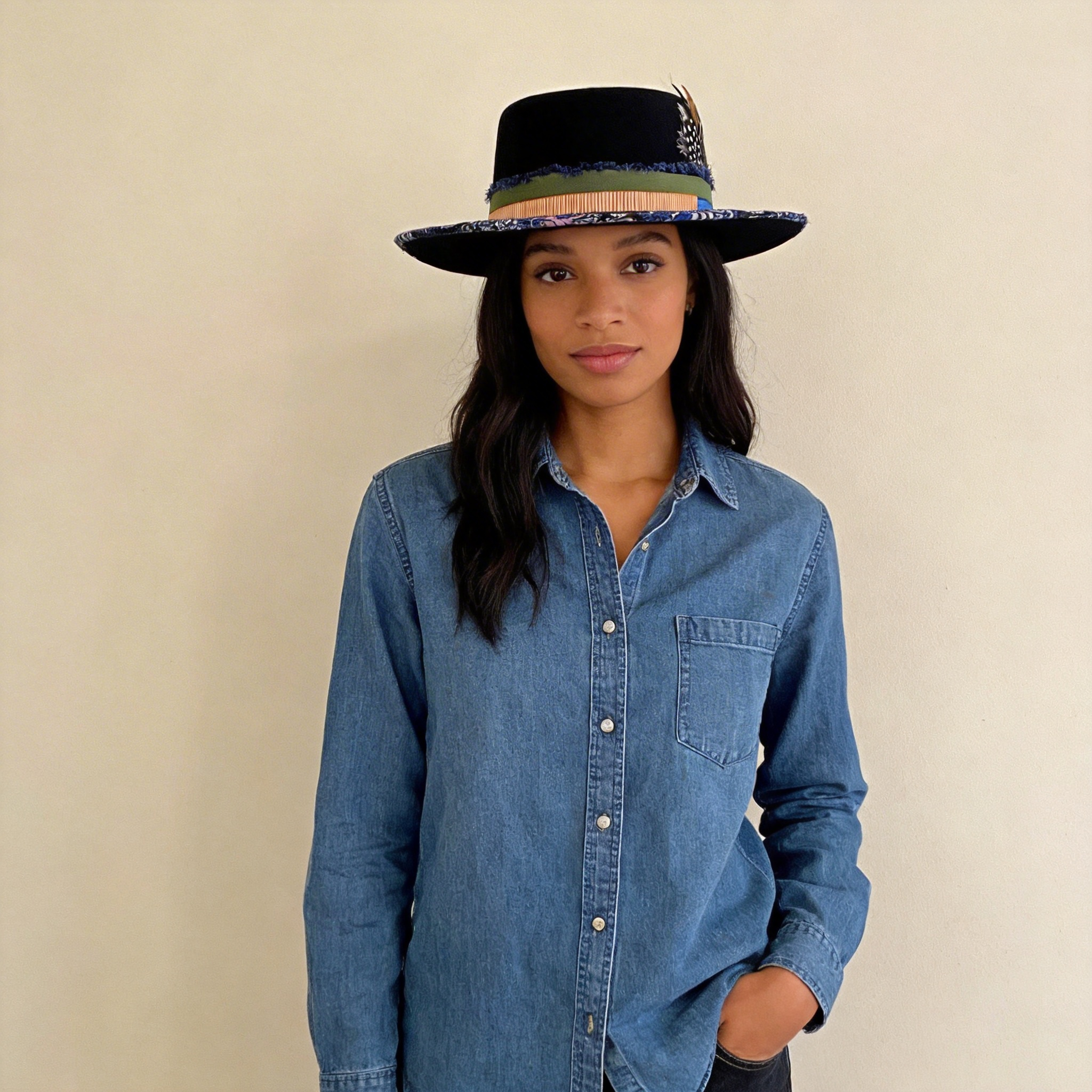 Premium Felt Hat – Bold Trim, Minimal Base