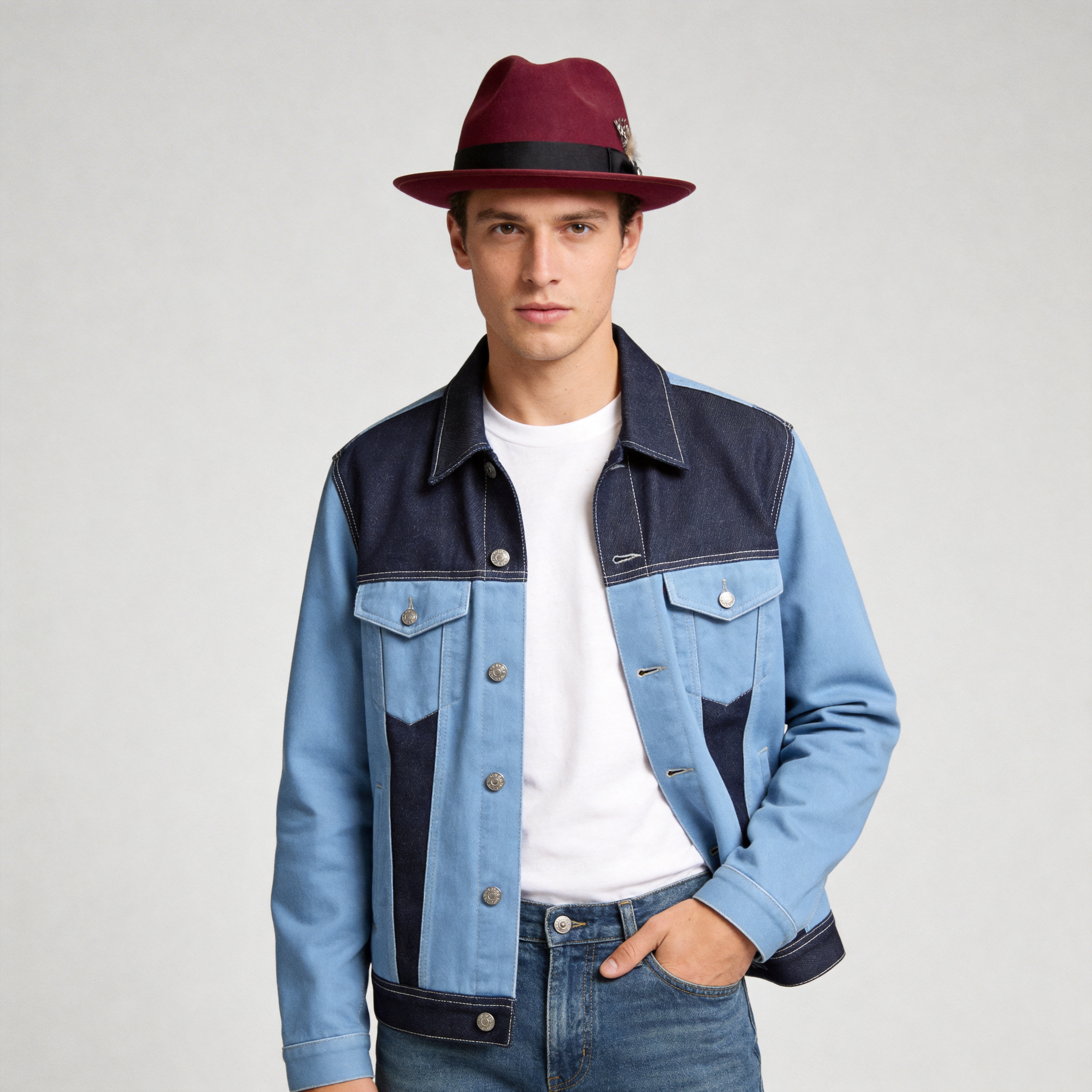 Burgundy Fedora Hat