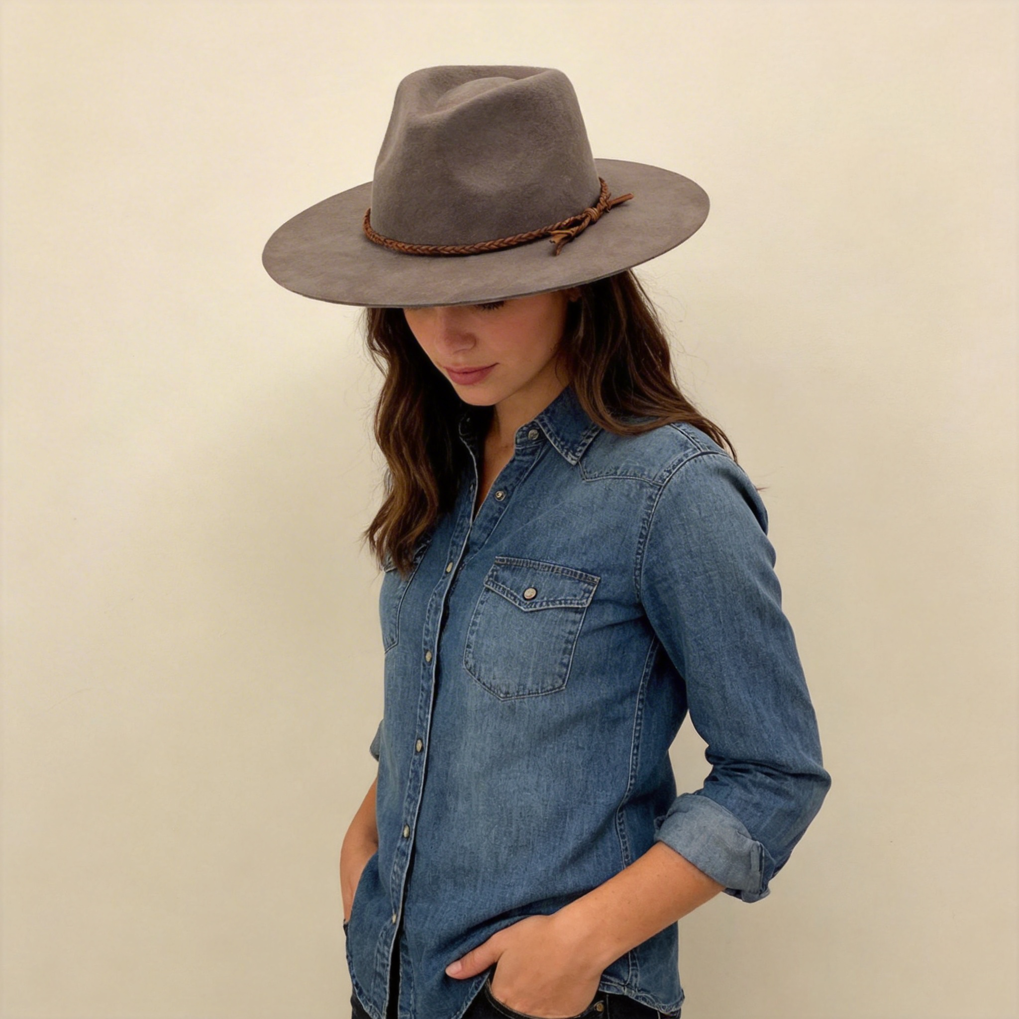 Modern Earthy Gray Hat