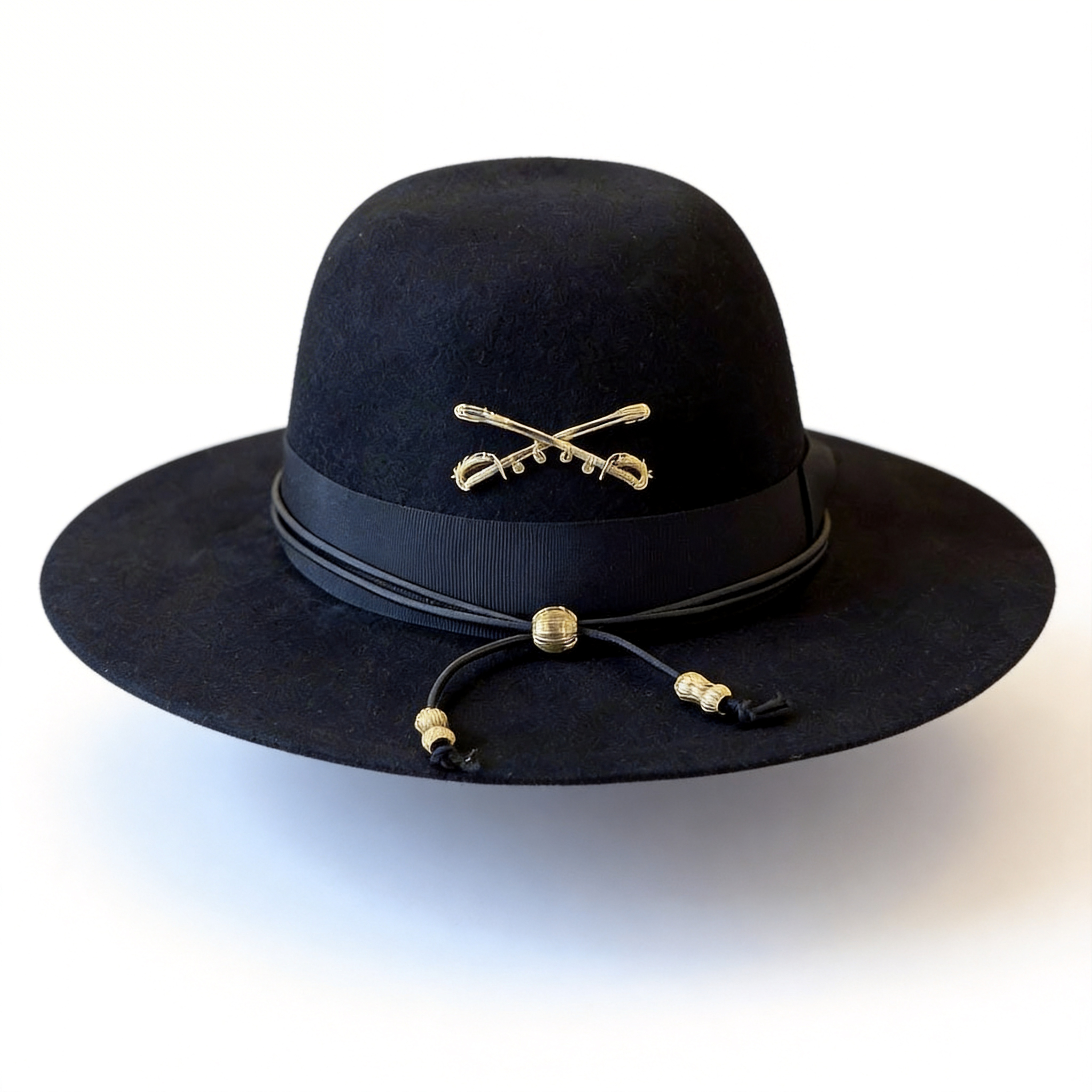 Black Flat-Brim – Custom Metal Accents