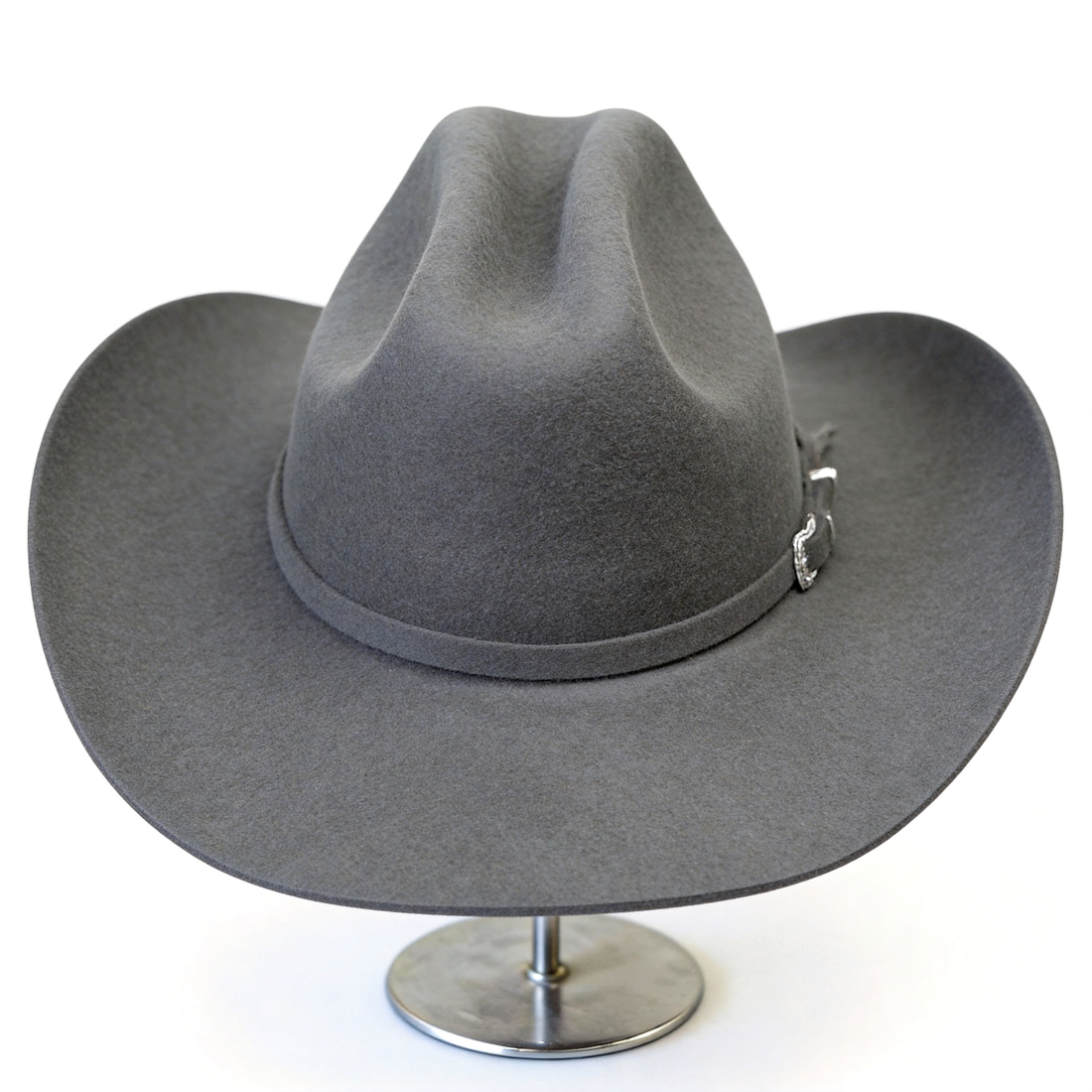 Classic Cattleman Western Hat - Gray with Thin Strap