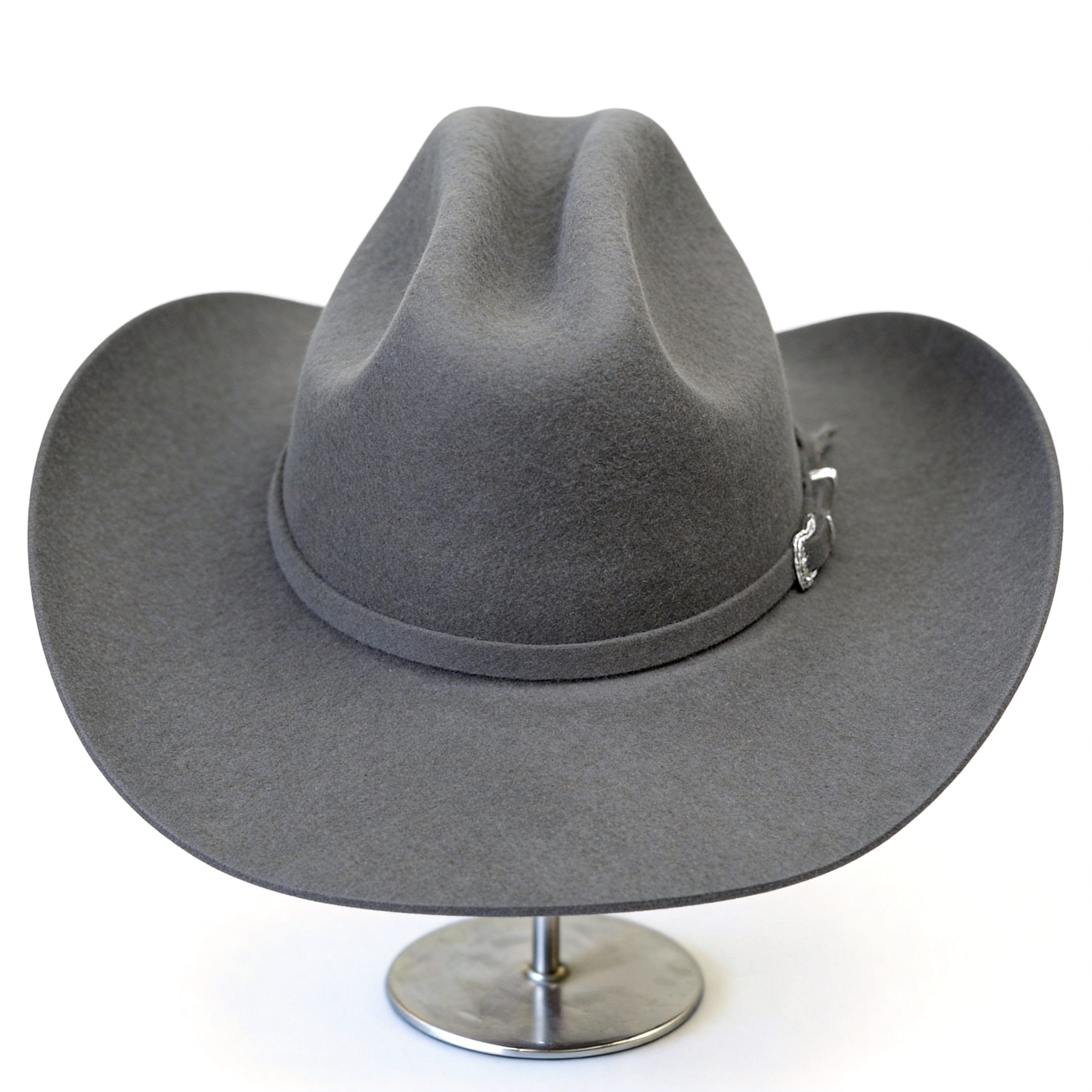 Classic Cattleman Western Hat - Gray with Thin Strap